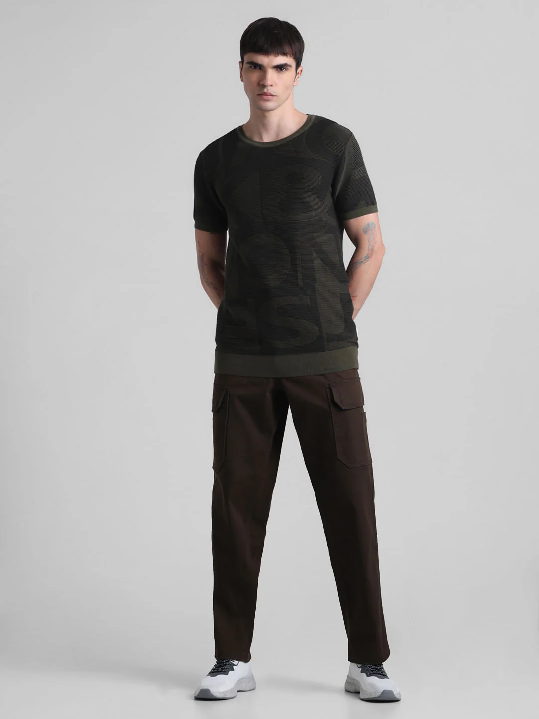 Green Logo Print Knitted T-shirt - Image 6