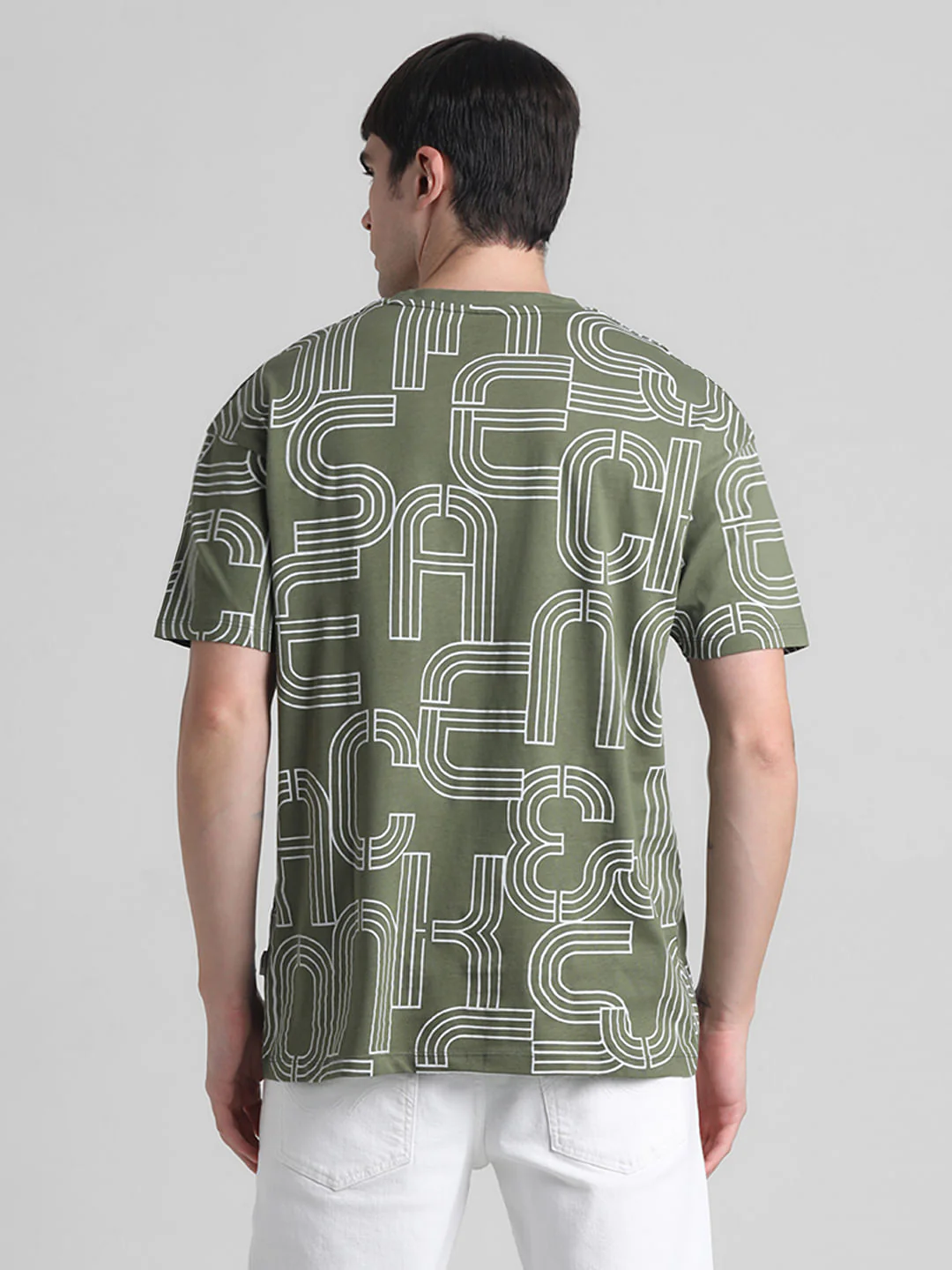 Green Typographic Oversized T-shirt - Image 4