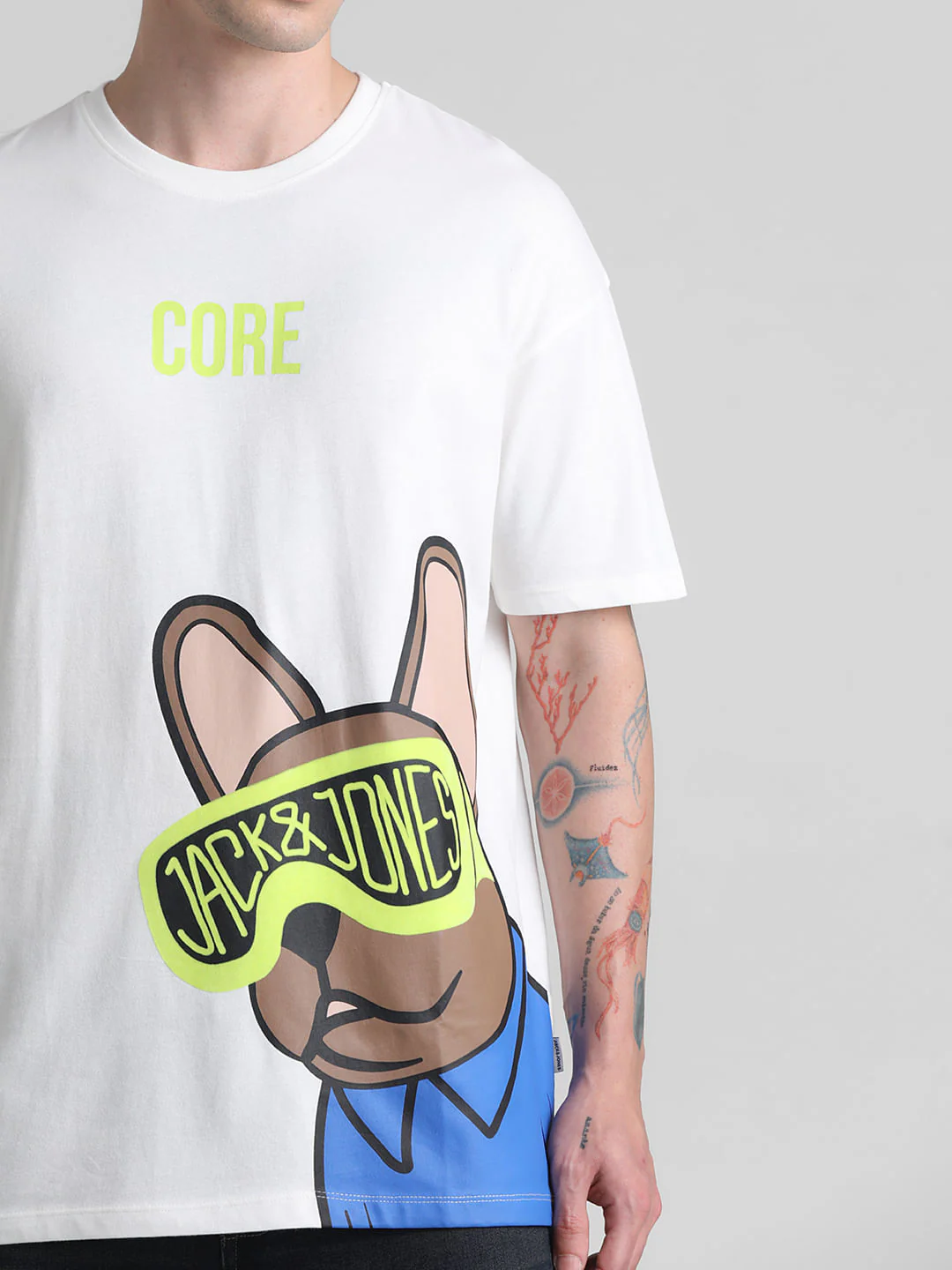 White Doggo Print Oversized T-shirt - Image 5