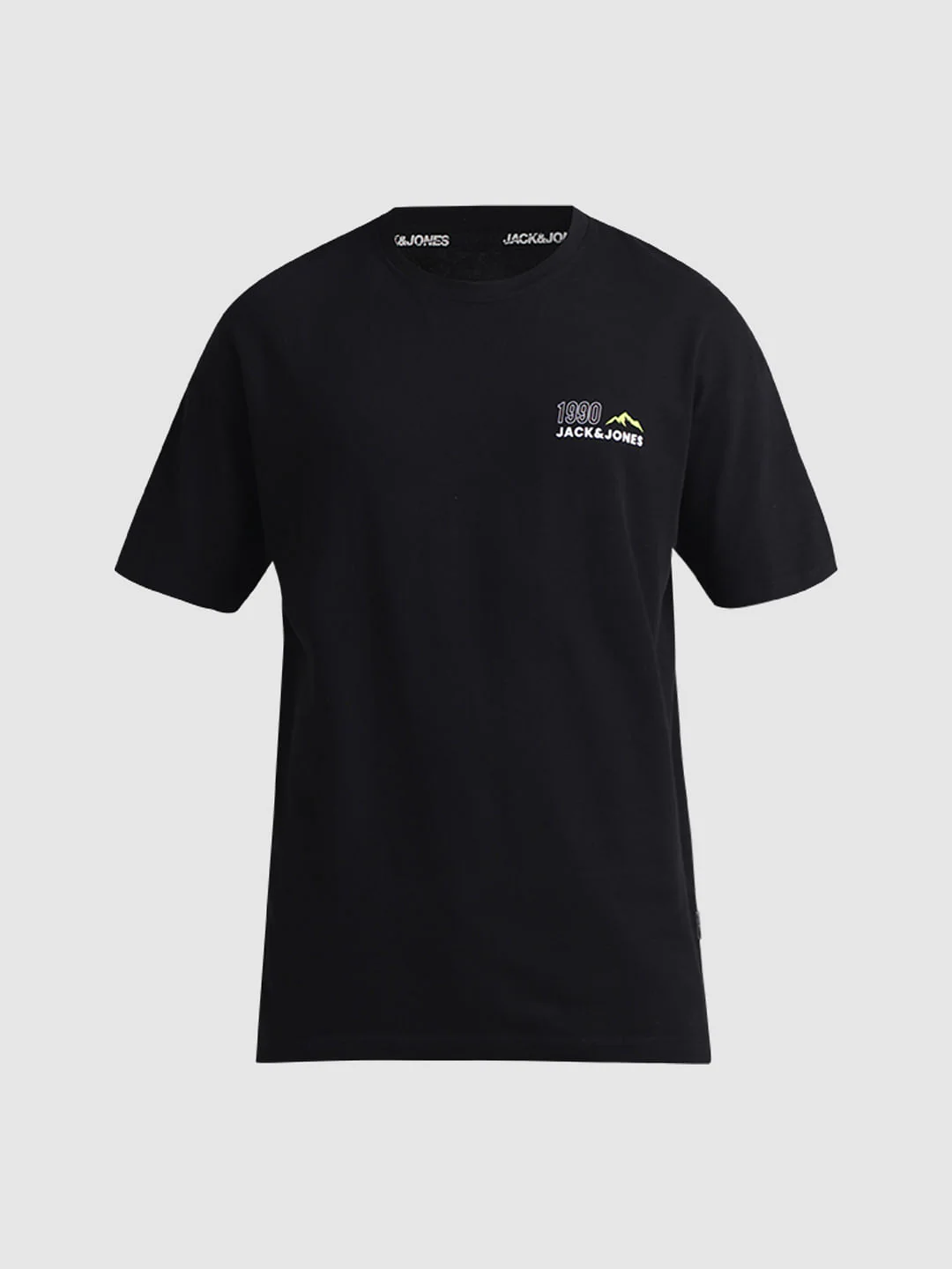 Black Printed Oversized Crew Neck T-shirt - Image 8