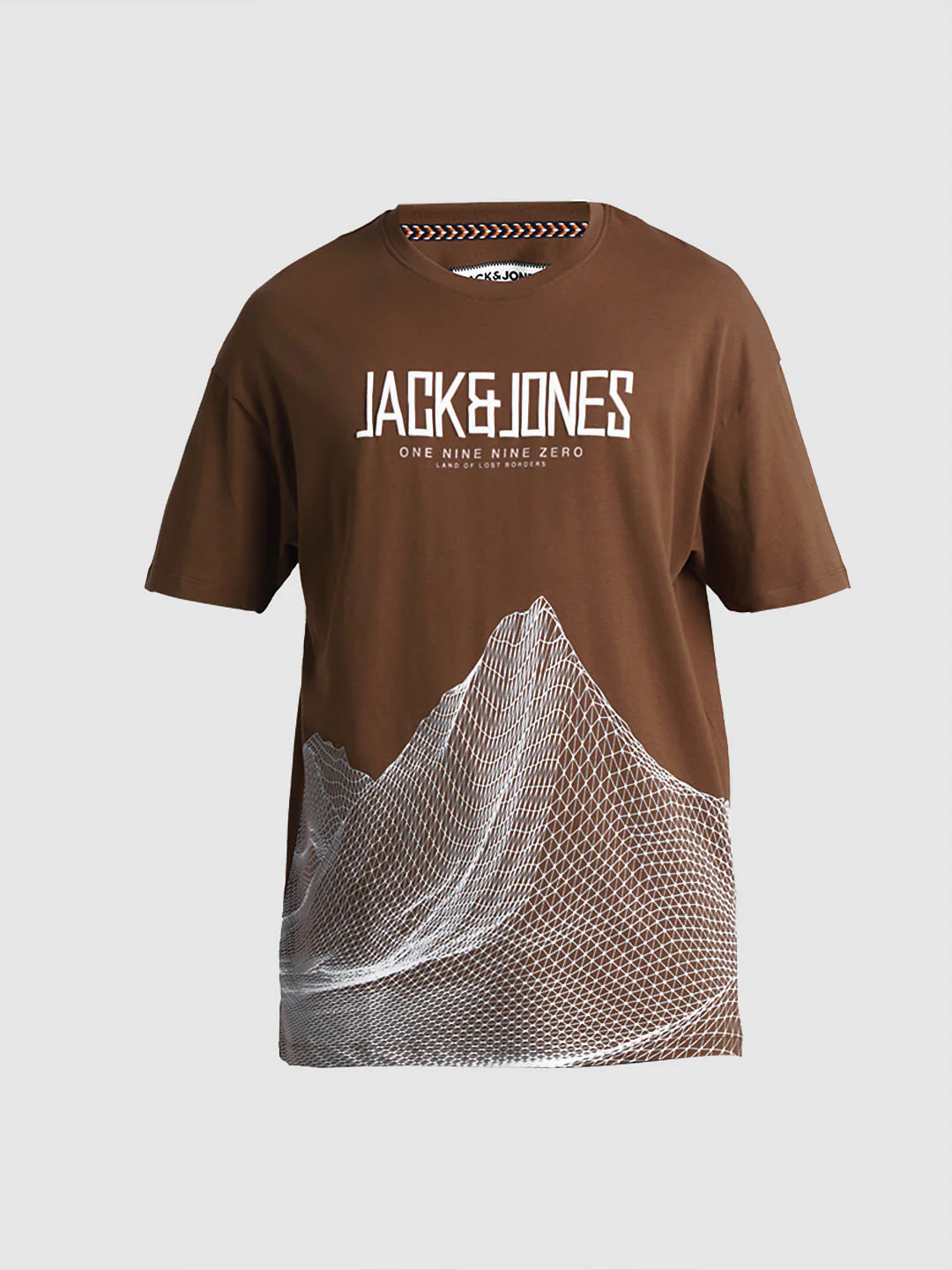 Brown Printed Oversized Crew Neck T-shirt - Image 7