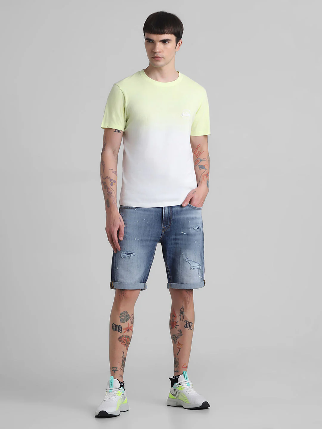 Green Ombre Crew Neck T-shirt - Image 6