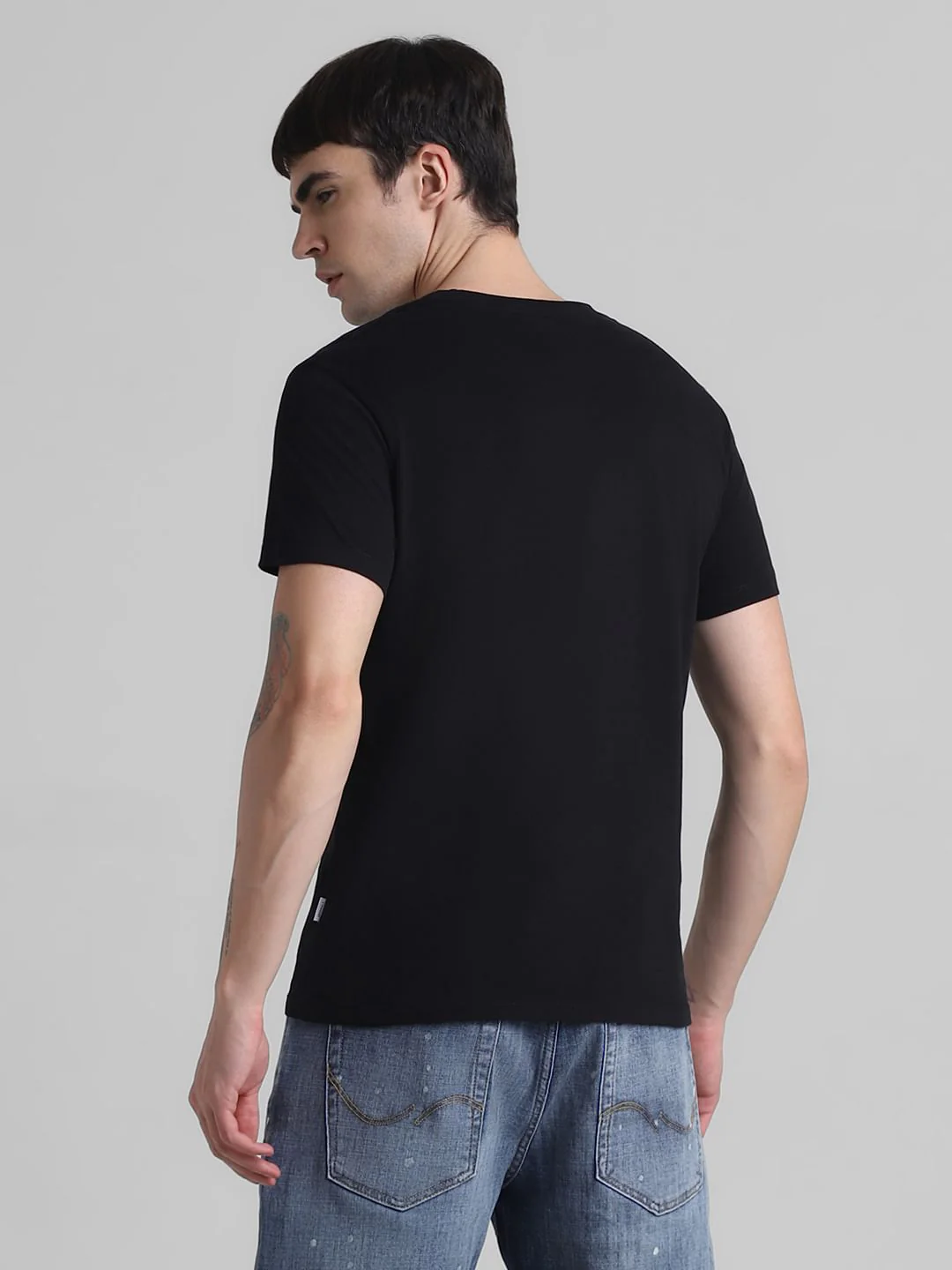 Black Metadog Print Cotton T-shirt - Image 4