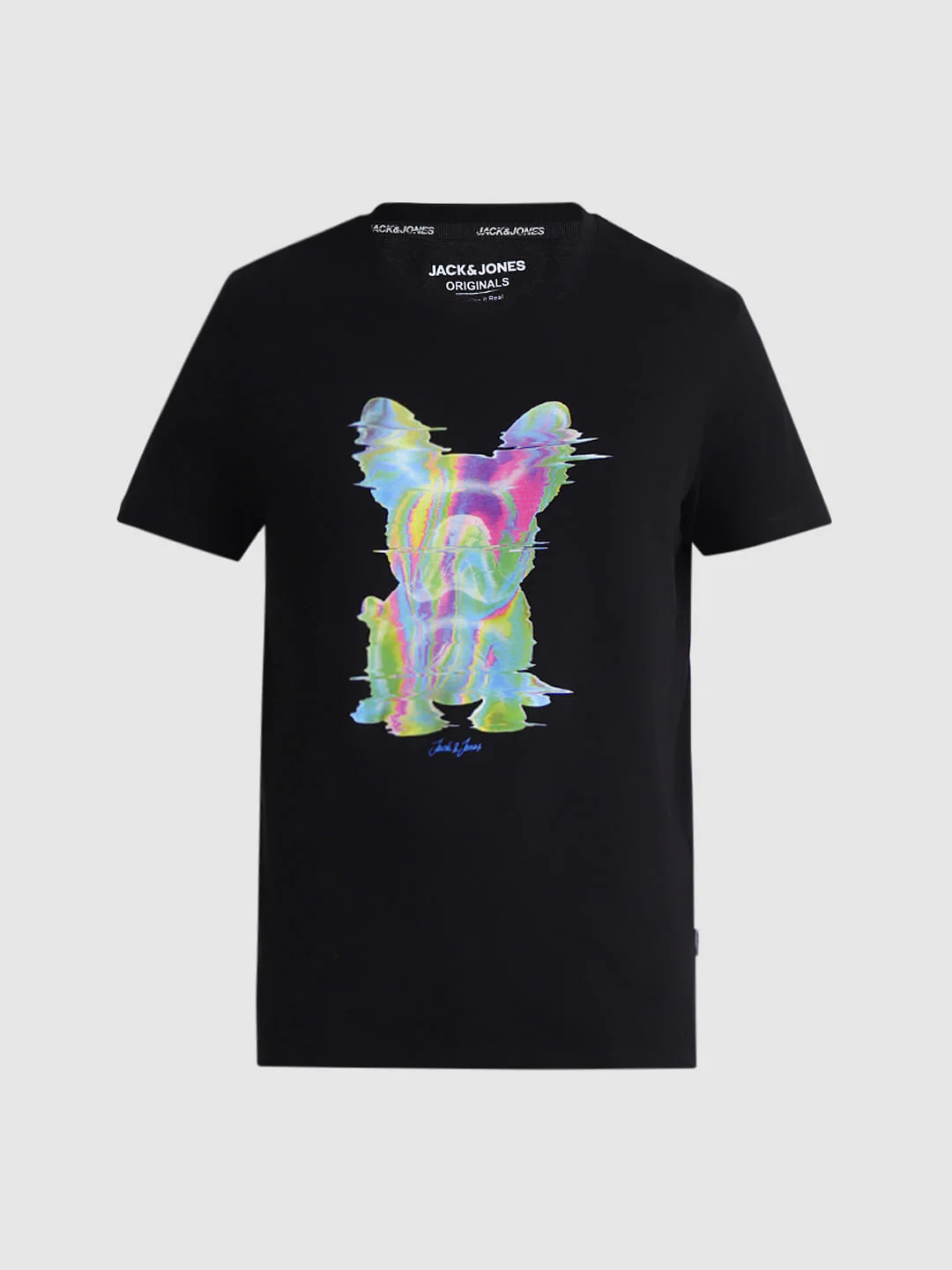 Black Metadog Print Cotton T-shirt - Image 7