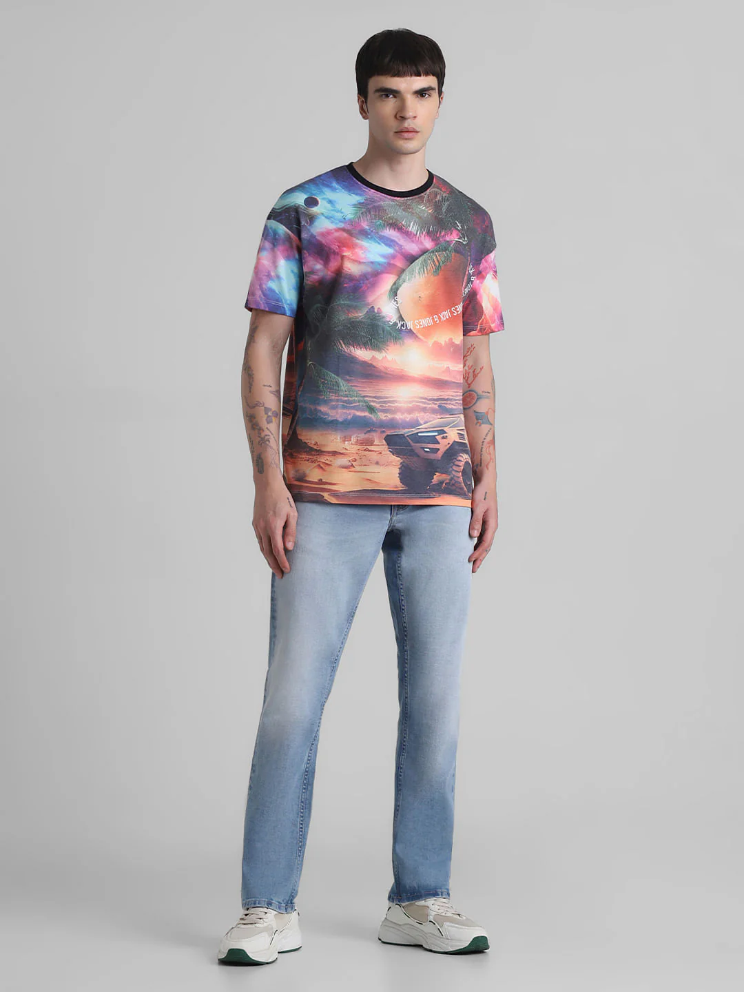 Multi-Colour Printed Oversized T-shirt - Image 6