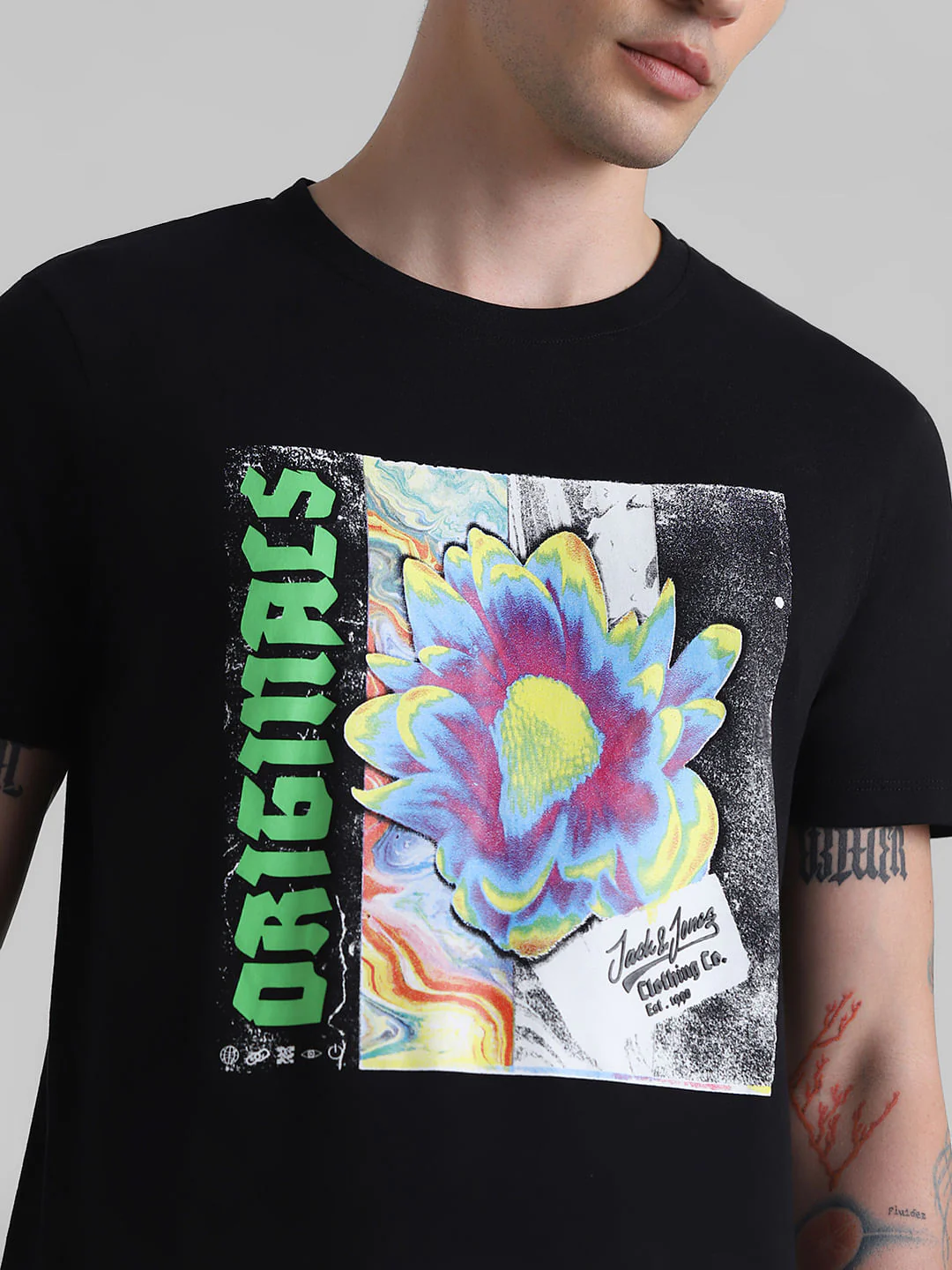 Black Tropadelic Print T-shirt - Image 5