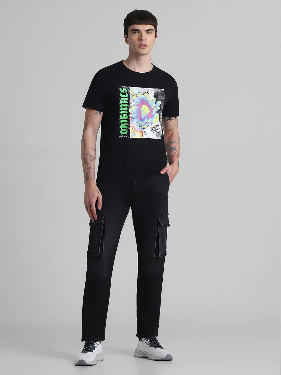 Black Tropadelic Print T-shirt - Image 6