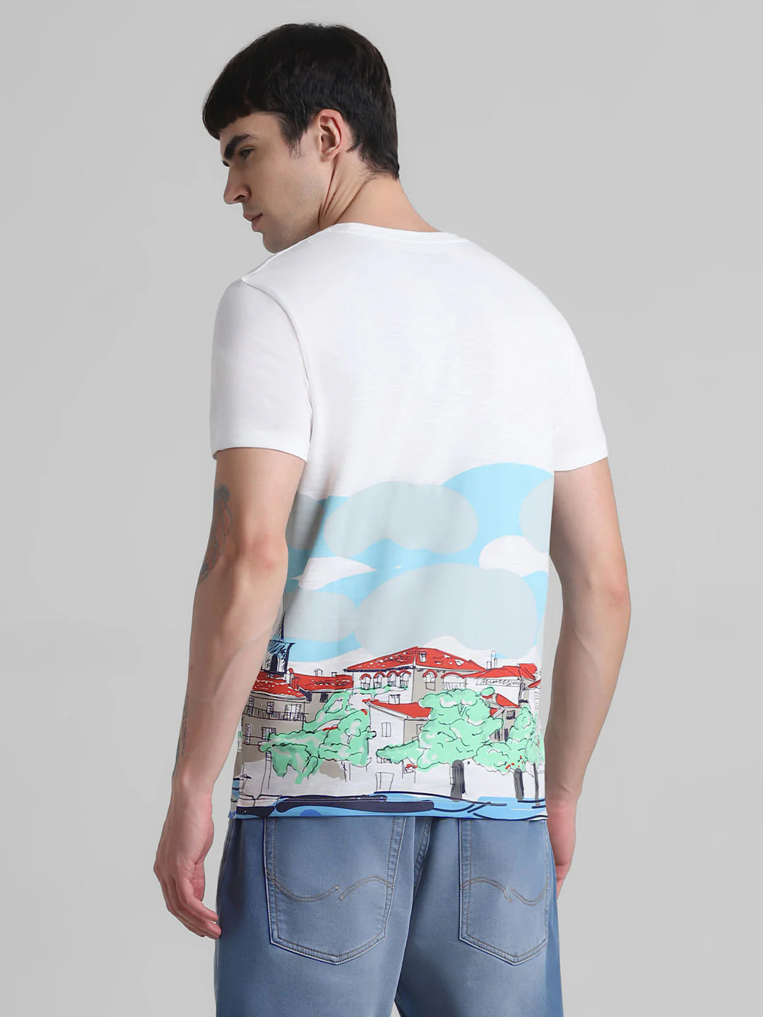 White Rome City Print T-shirt - Image 4