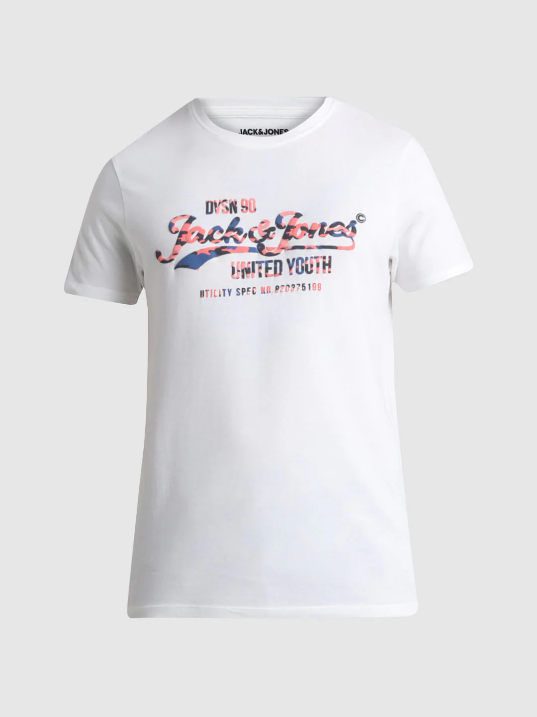 White Logo Print Crew Neck T-shirt - Image 7