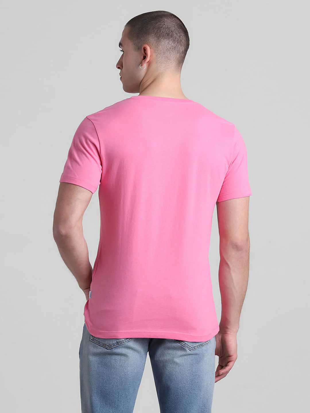 Pink Logo Print Crew Neck T-shirt - Image 4