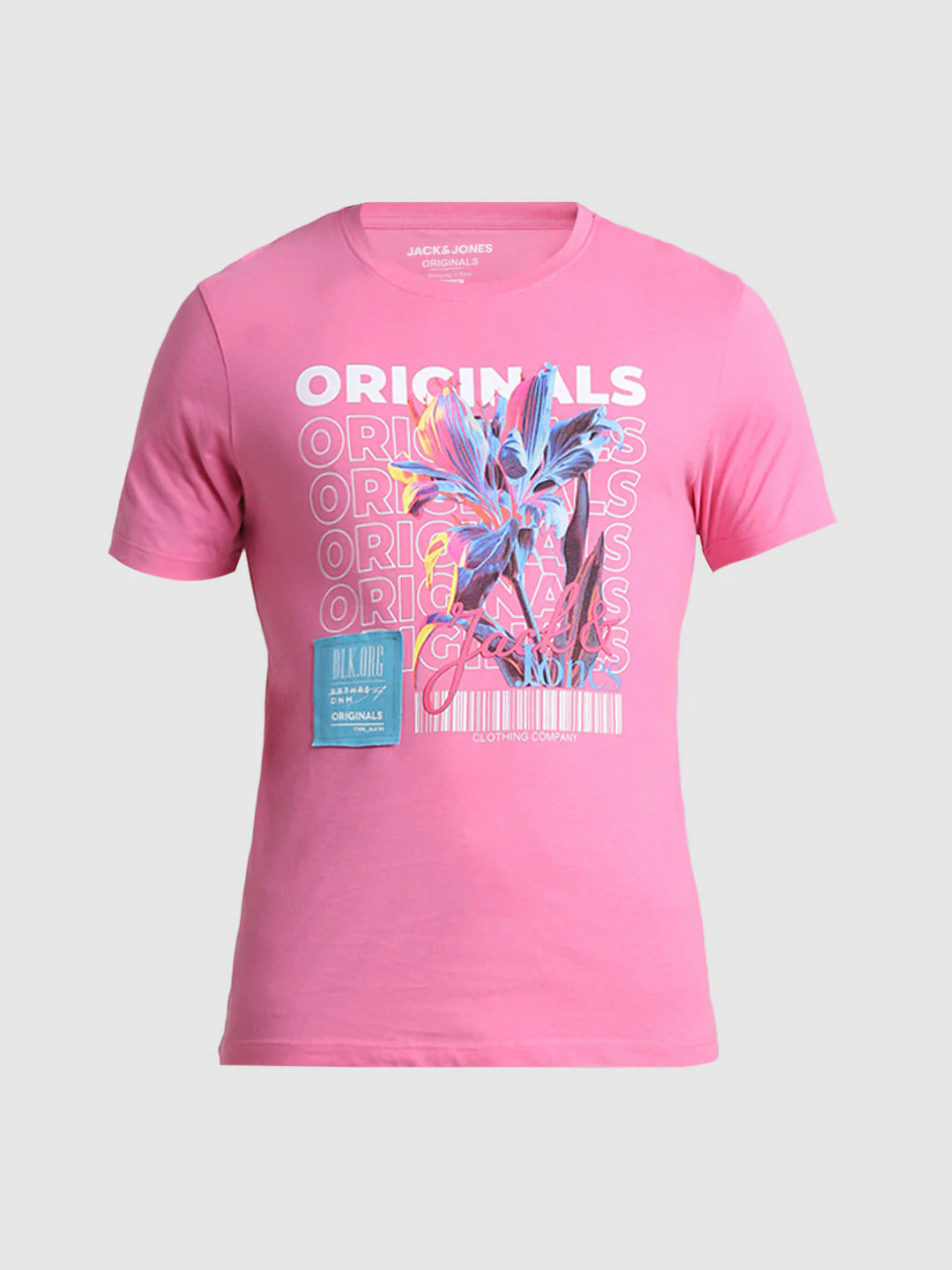 Pink Logo Print Crew Neck T-shirt - Image 7