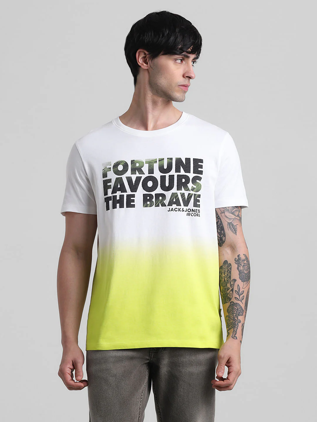 Green Slogan Print T-shirt - Image 2