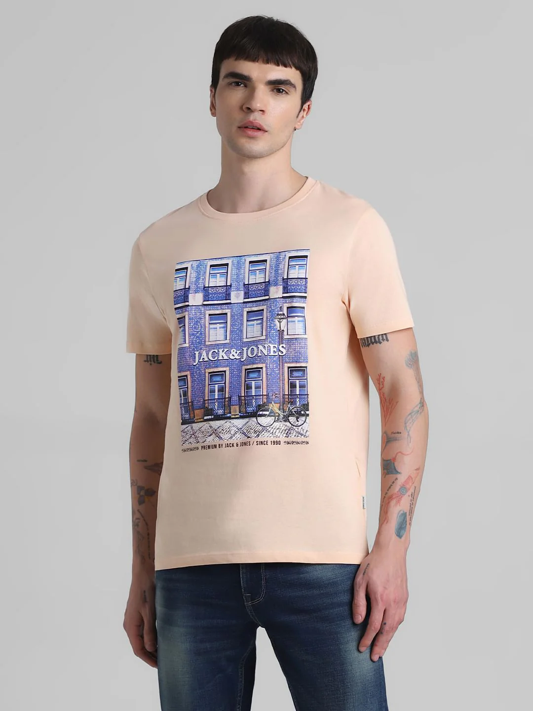 Peach Window Print T-shirt - Image 2