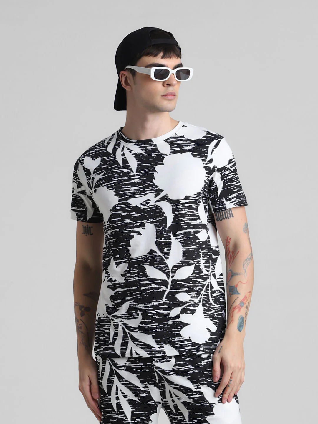 White Printed Co-ord Set T-shirt