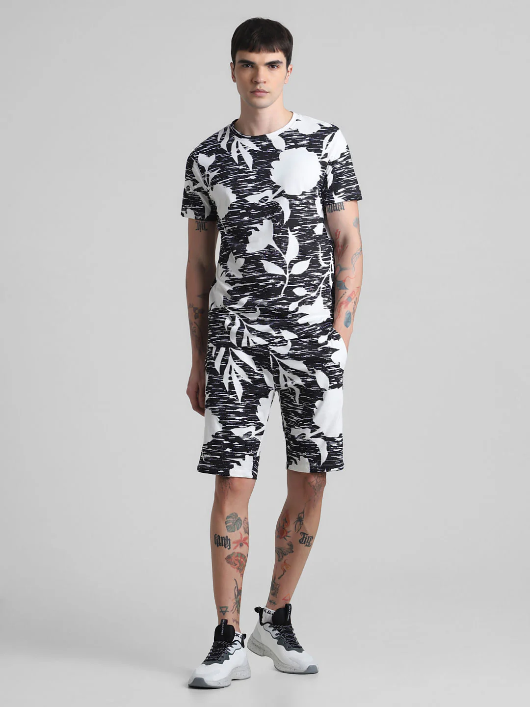 White Printed Co-ord Set T-shirt - Image 6
