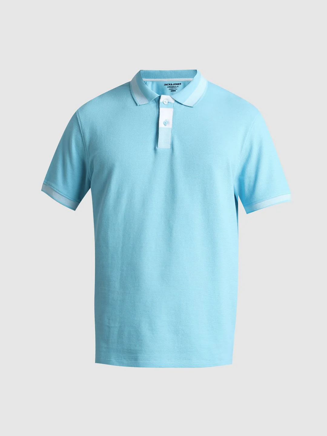 Blue Cotton Polo T-shirt - Image 7