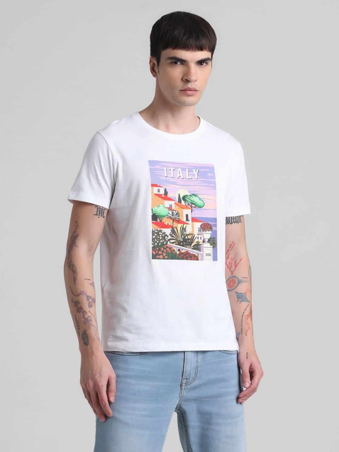 White Italy Print T-shirt - Image 2