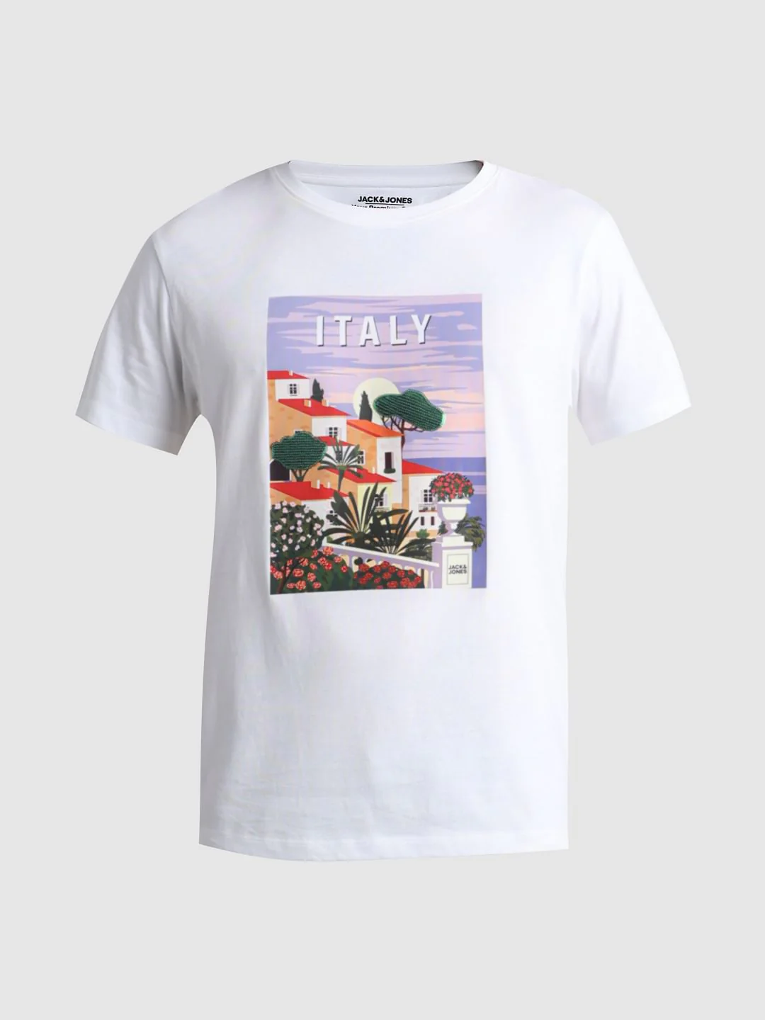 White Italy Print T-shirt - Image 7