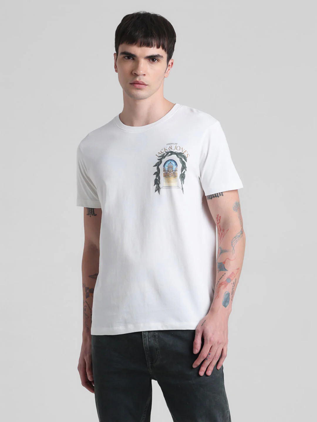 White Castle Print Crew Neck T-shirt - Image 2