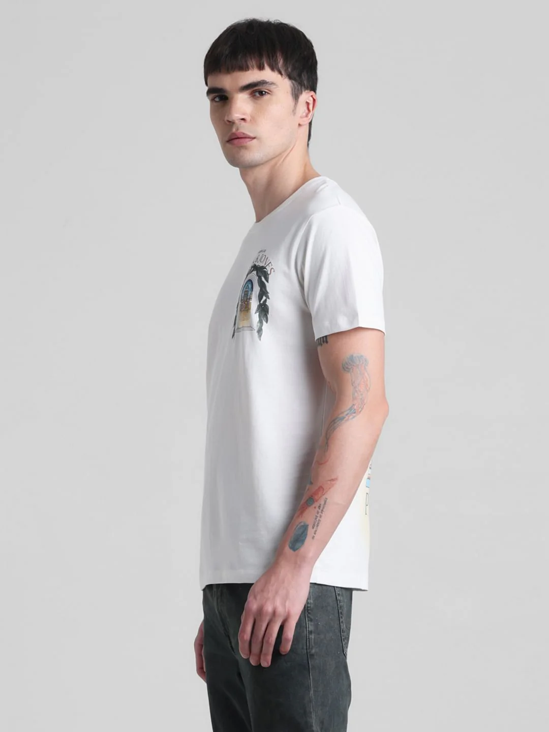 White Castle Print Crew Neck T-shirt - Image 3