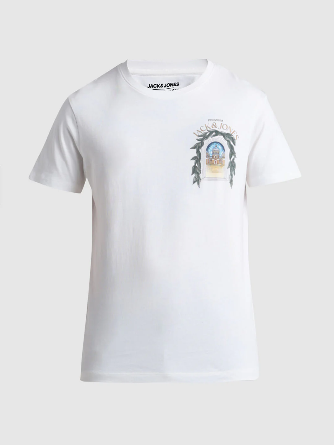 White Castle Print Crew Neck T-shirt - Image 7