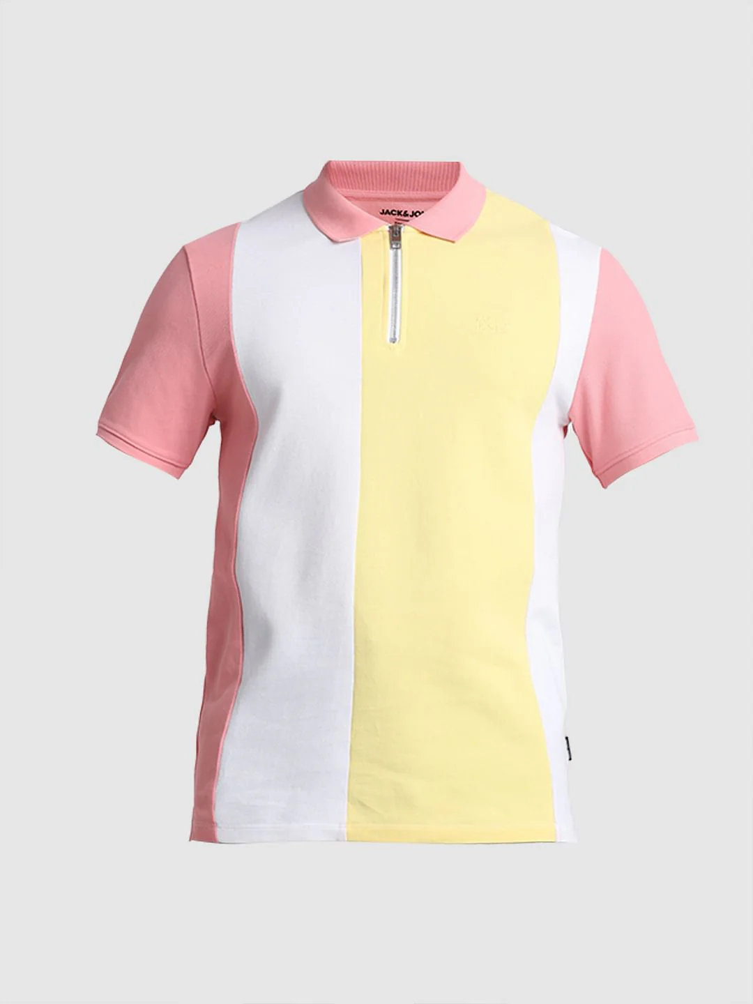 Pink Colourblocked Polo T-shirt - Image 7