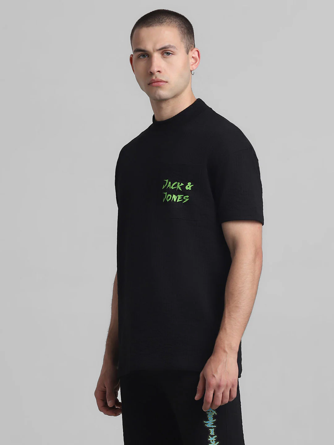 RICK & MORTY Black Printed Oversized Co-ord Set T-shirt - Image 3