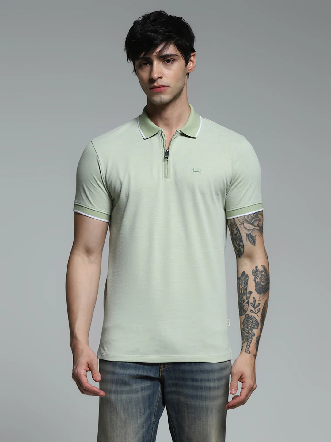 Green Slim Fit Polo - Image 2