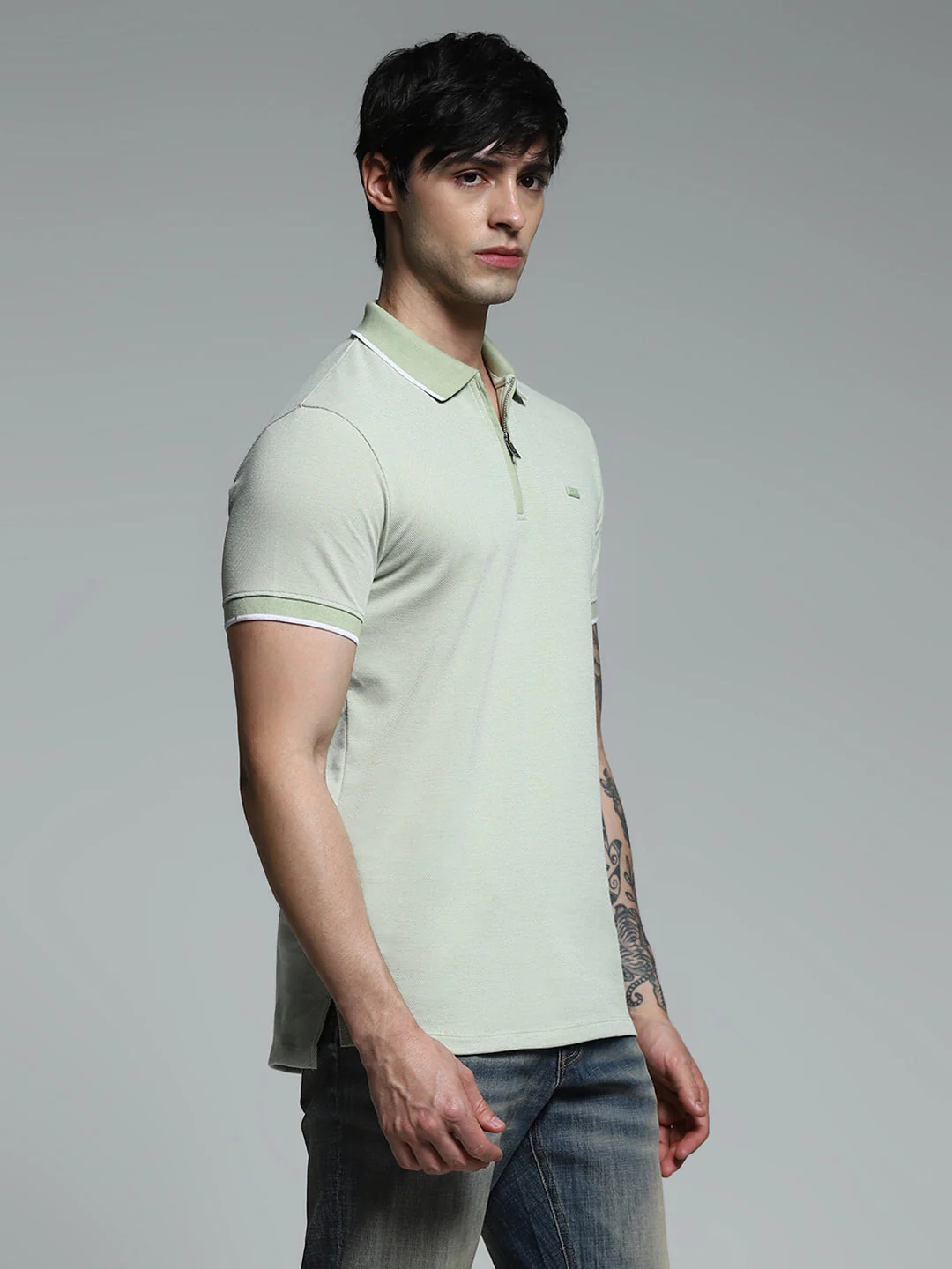 Green Slim Fit Polo - Image 3