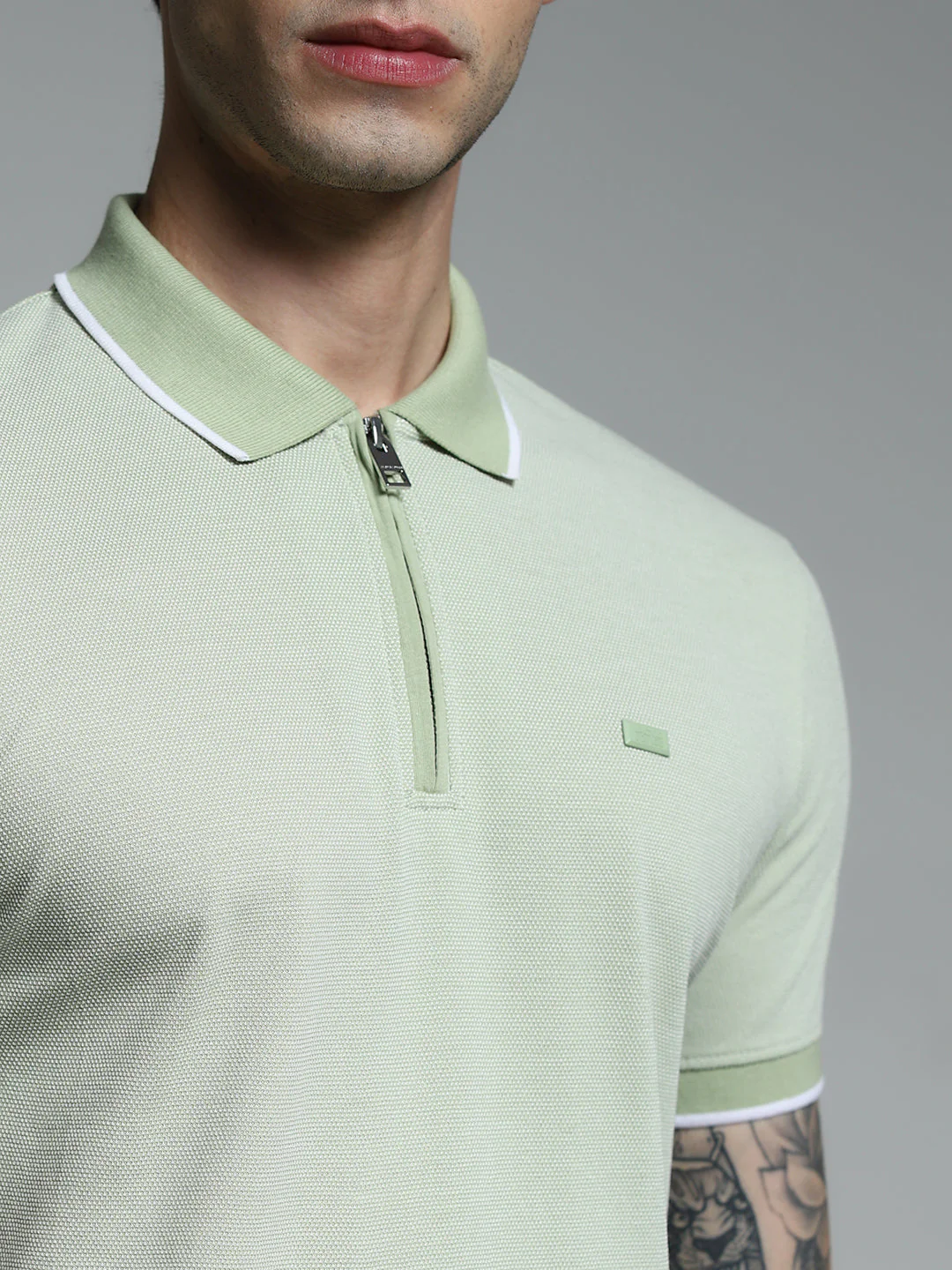 Green Slim Fit Polo - Image 5