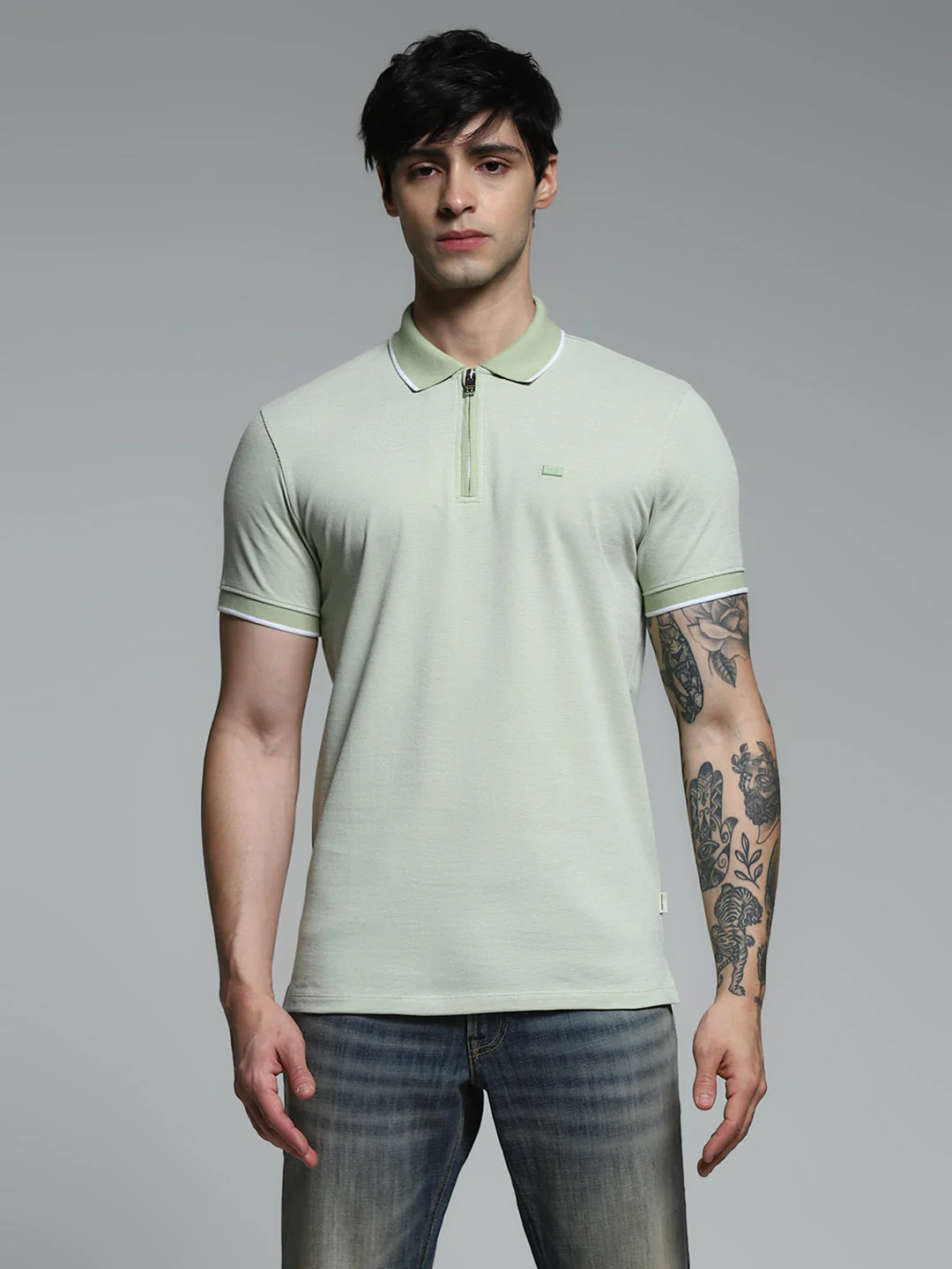 Green Slim Fit Polo - Image 8