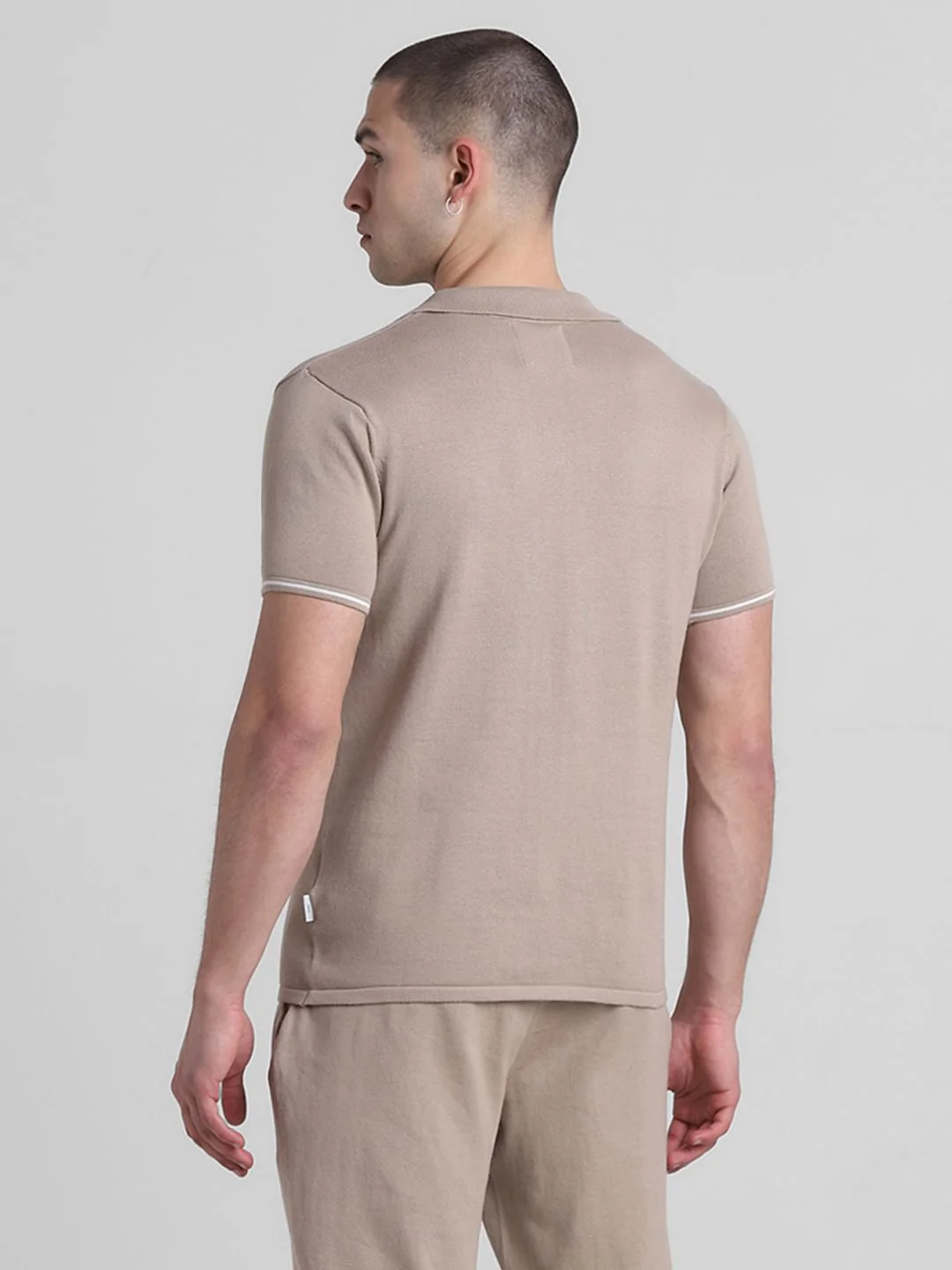 Brown Knitted Co-ord Set Polo - Image 4