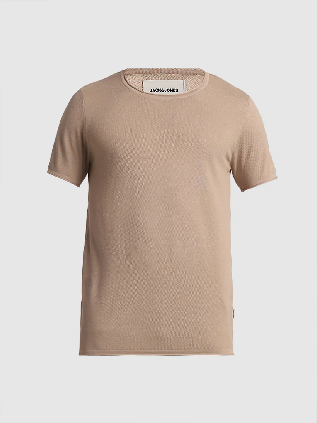 Brown Cotton Knitted T-shirt - Image 7