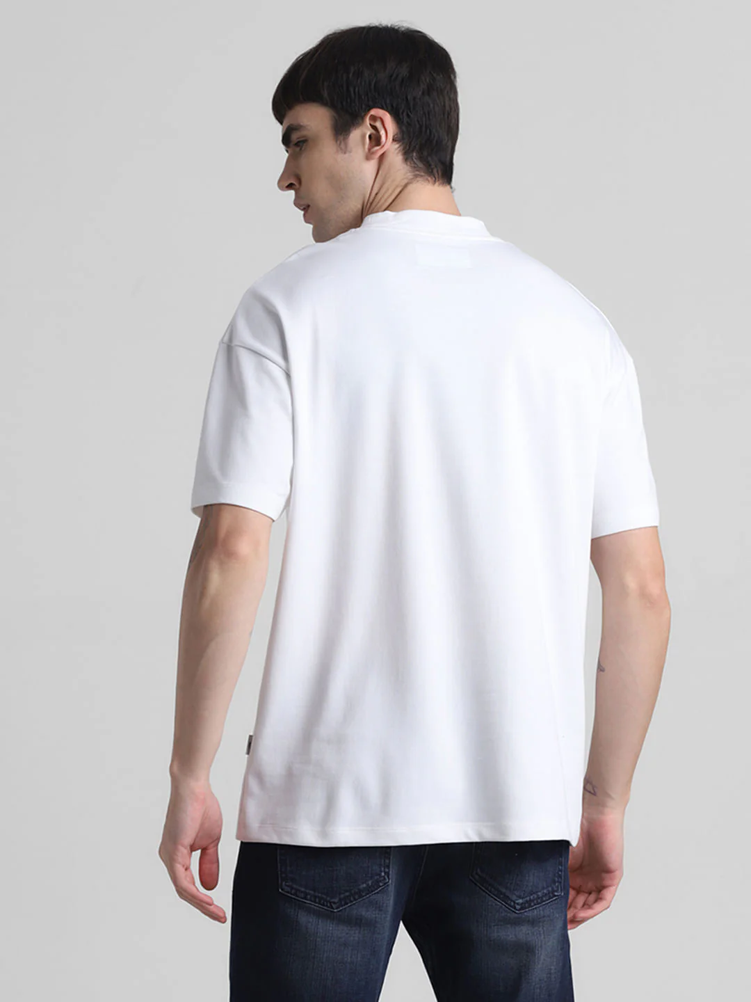 White Oversized Crew Neck T-shirt - Image 4