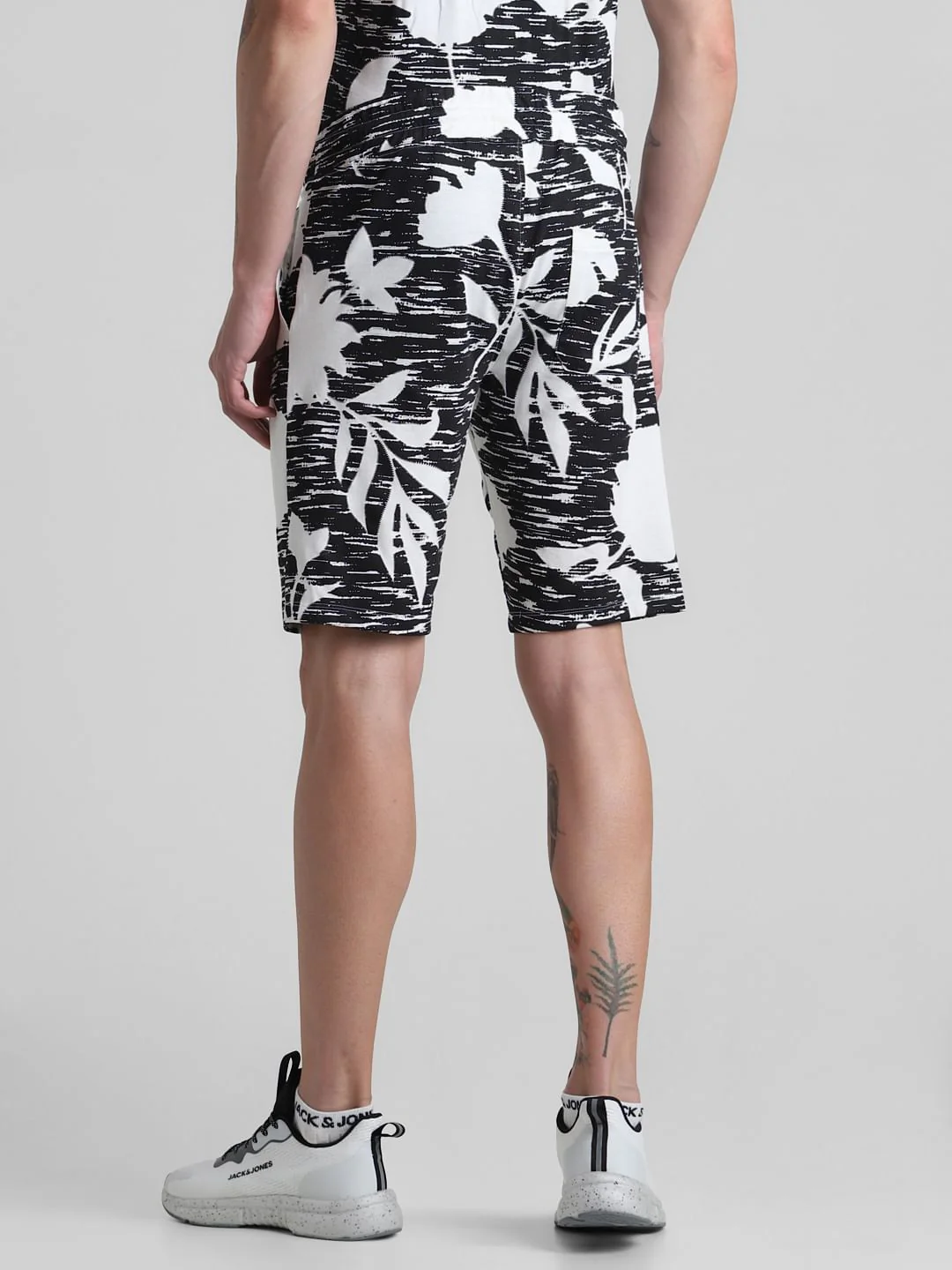 Black Printed Co-ord Set Sweatshorts - Image 3