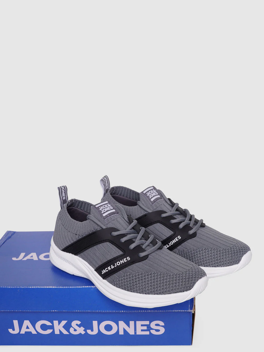 Grey Lace Up Sneakers