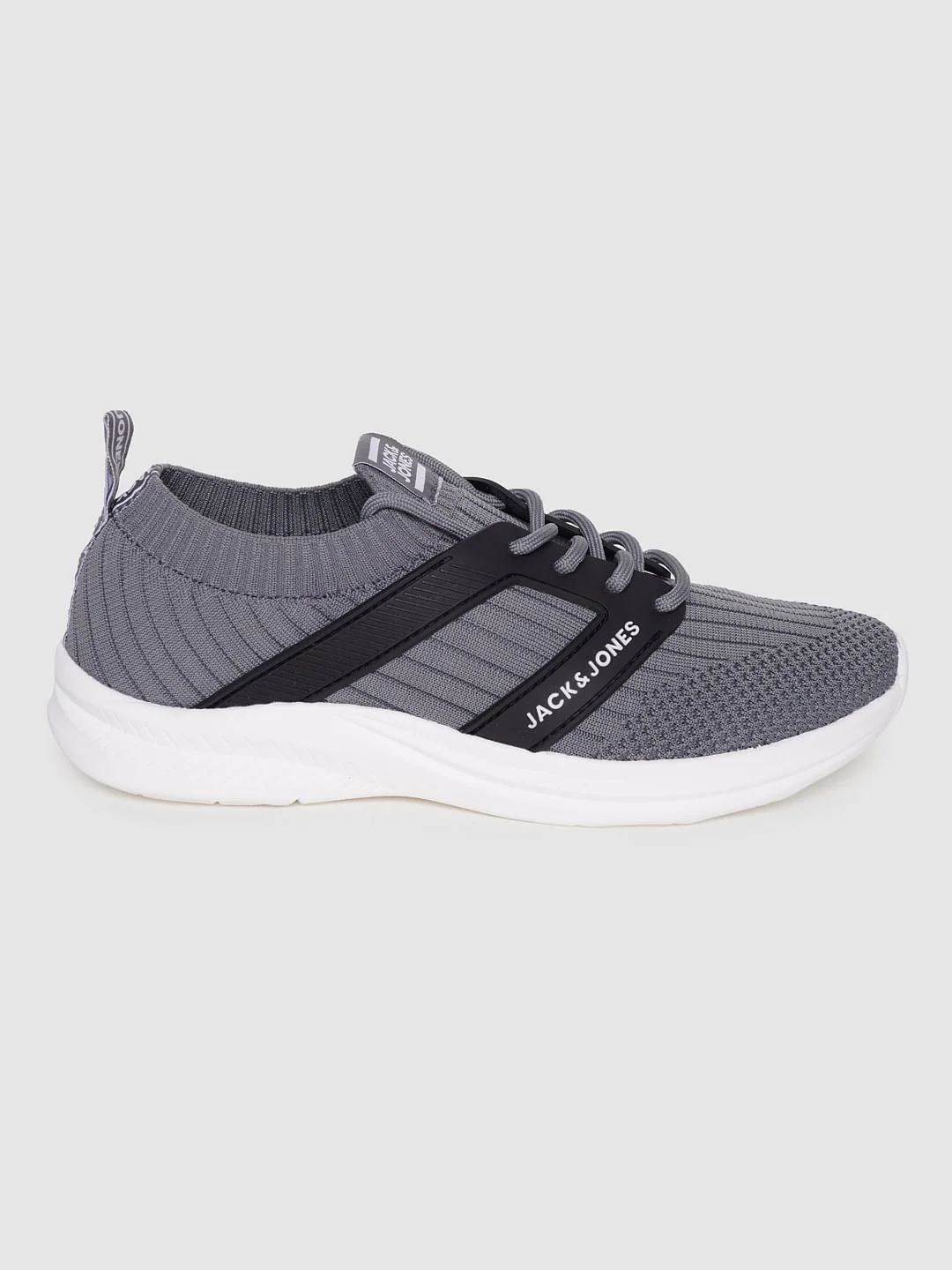 Grey Lace Up Sneakers - Image 2