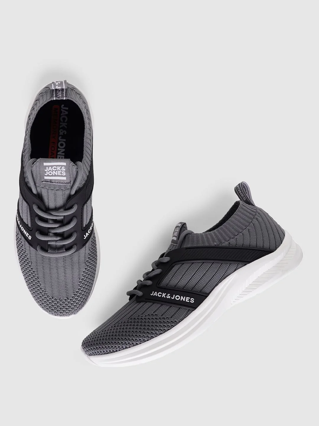 Grey Lace Up Sneakers - Image 8