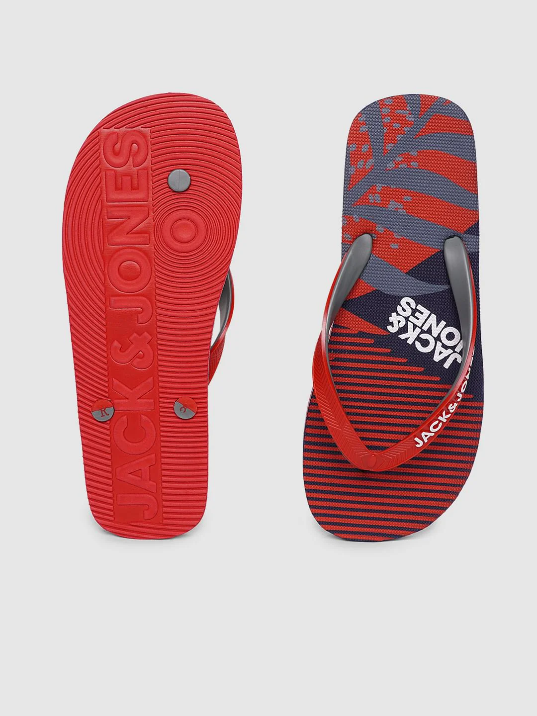 Red Printed Flip Flops - Image 5