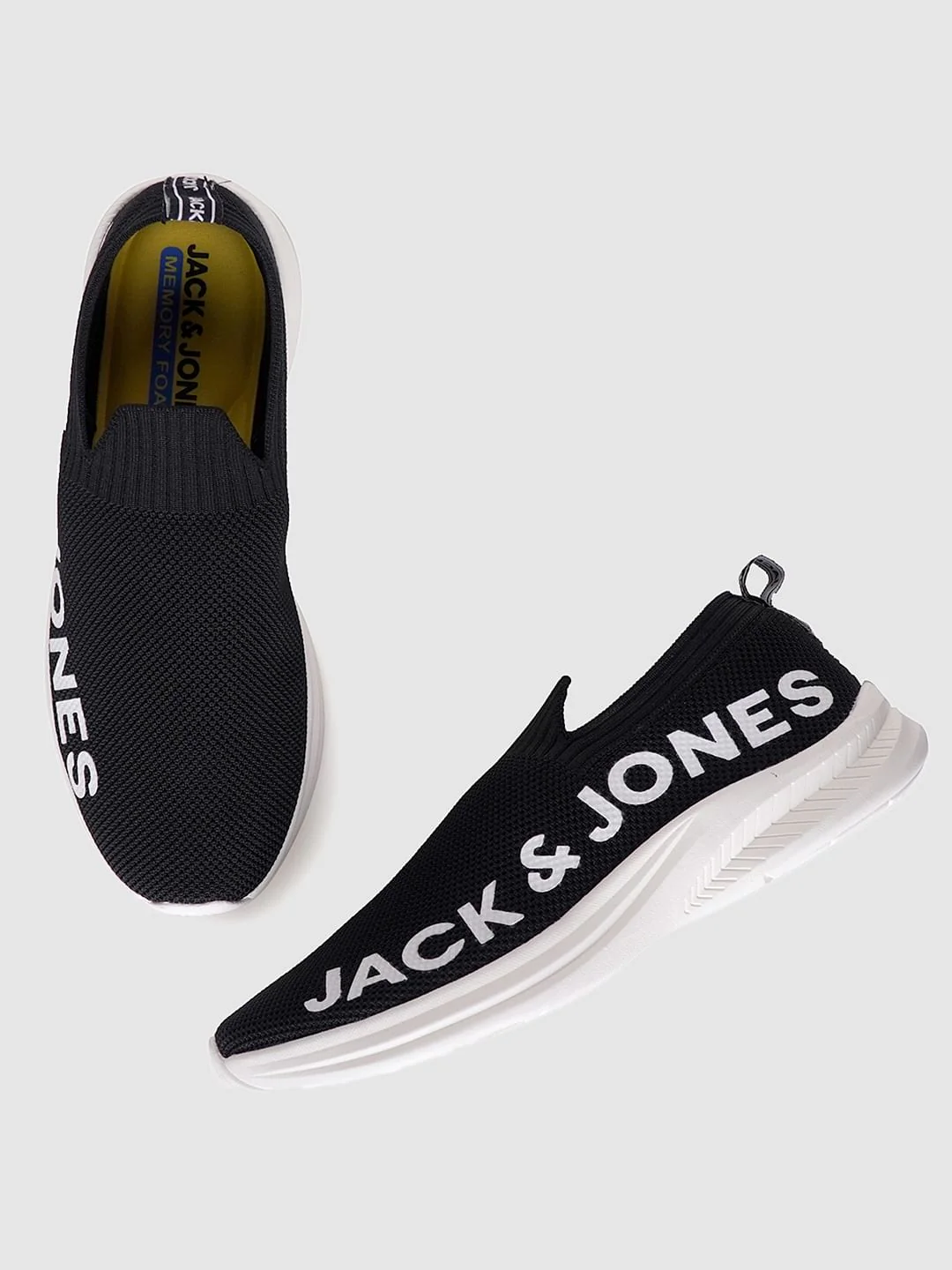 Black Logo Print Slip On Sneakers - Image 2