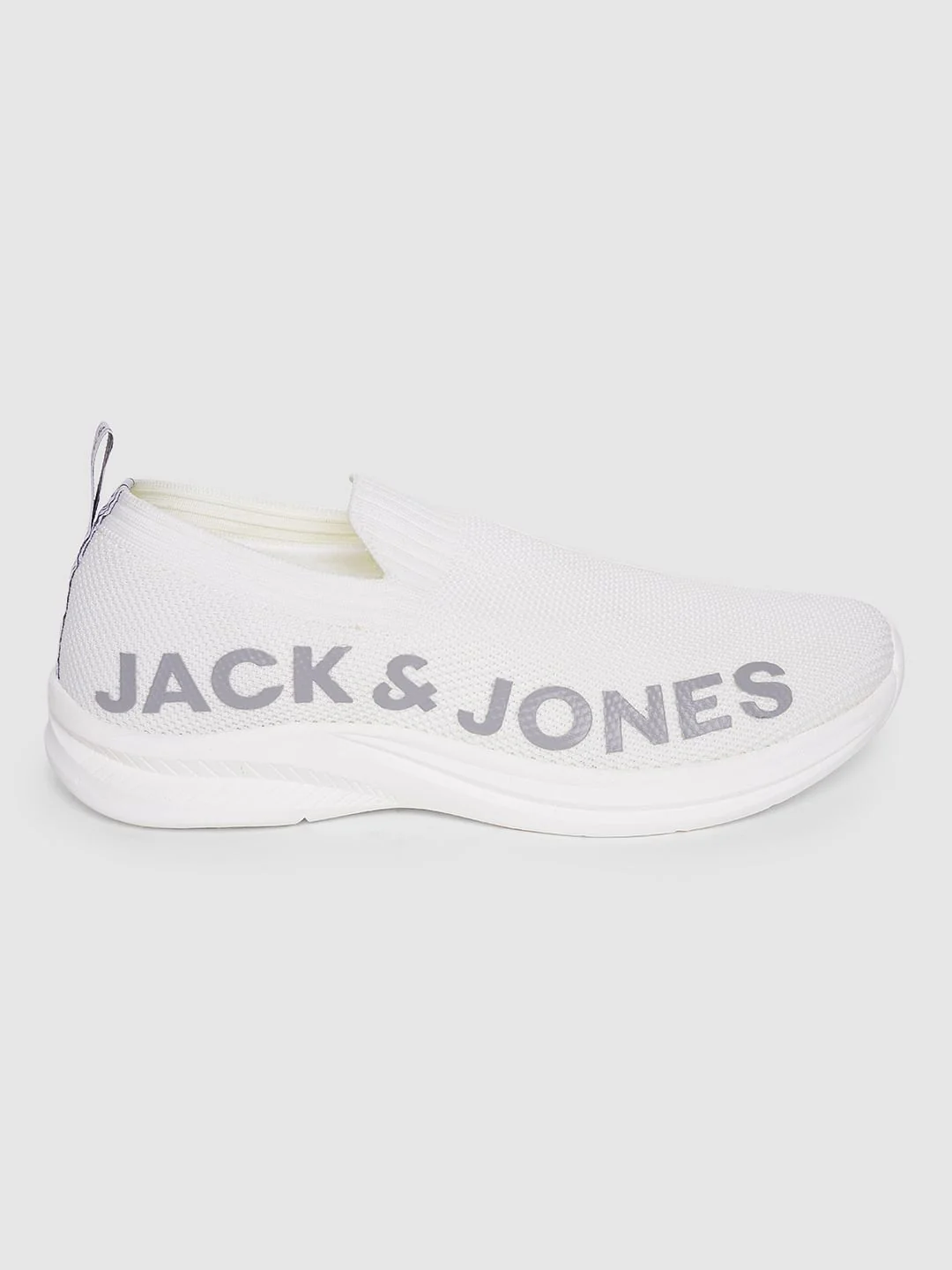 White Logo Print Slip On Sneakers - Image 2