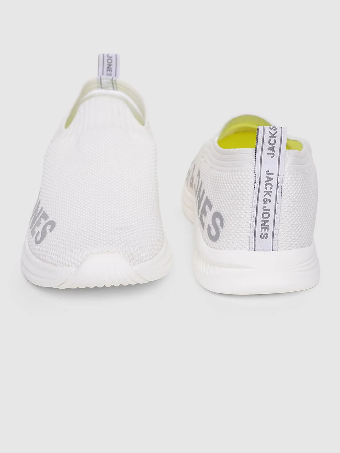 White Logo Print Slip On Sneakers - Image 3
