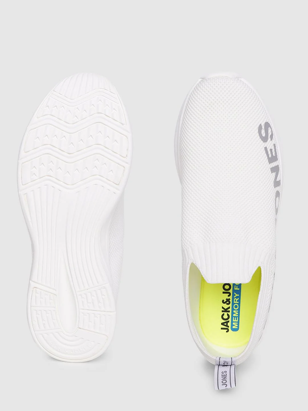 White Logo Print Slip On Sneakers - Image 4