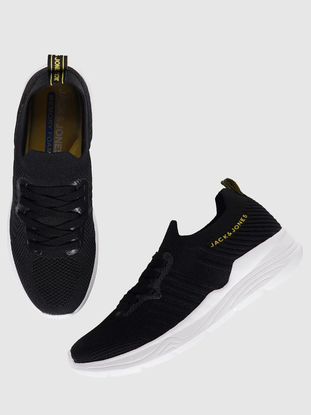 Black Logo Print Lace Up Sneakers - Image 3