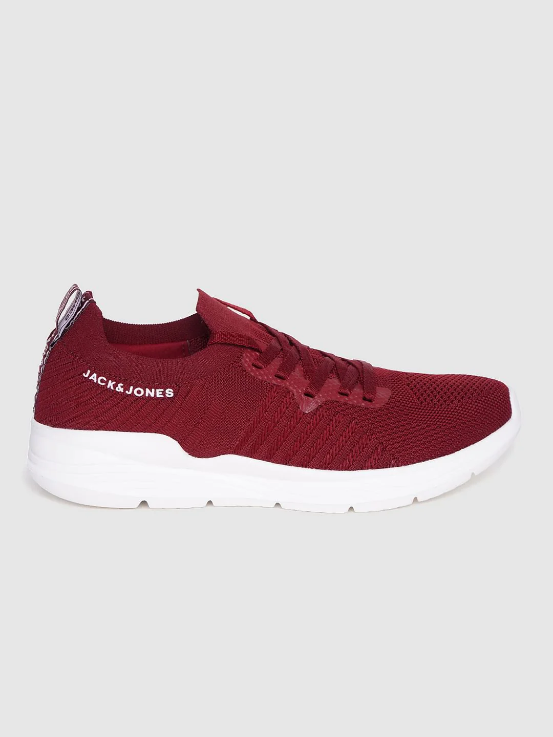 Red Logo Print Lace Up Sneakers