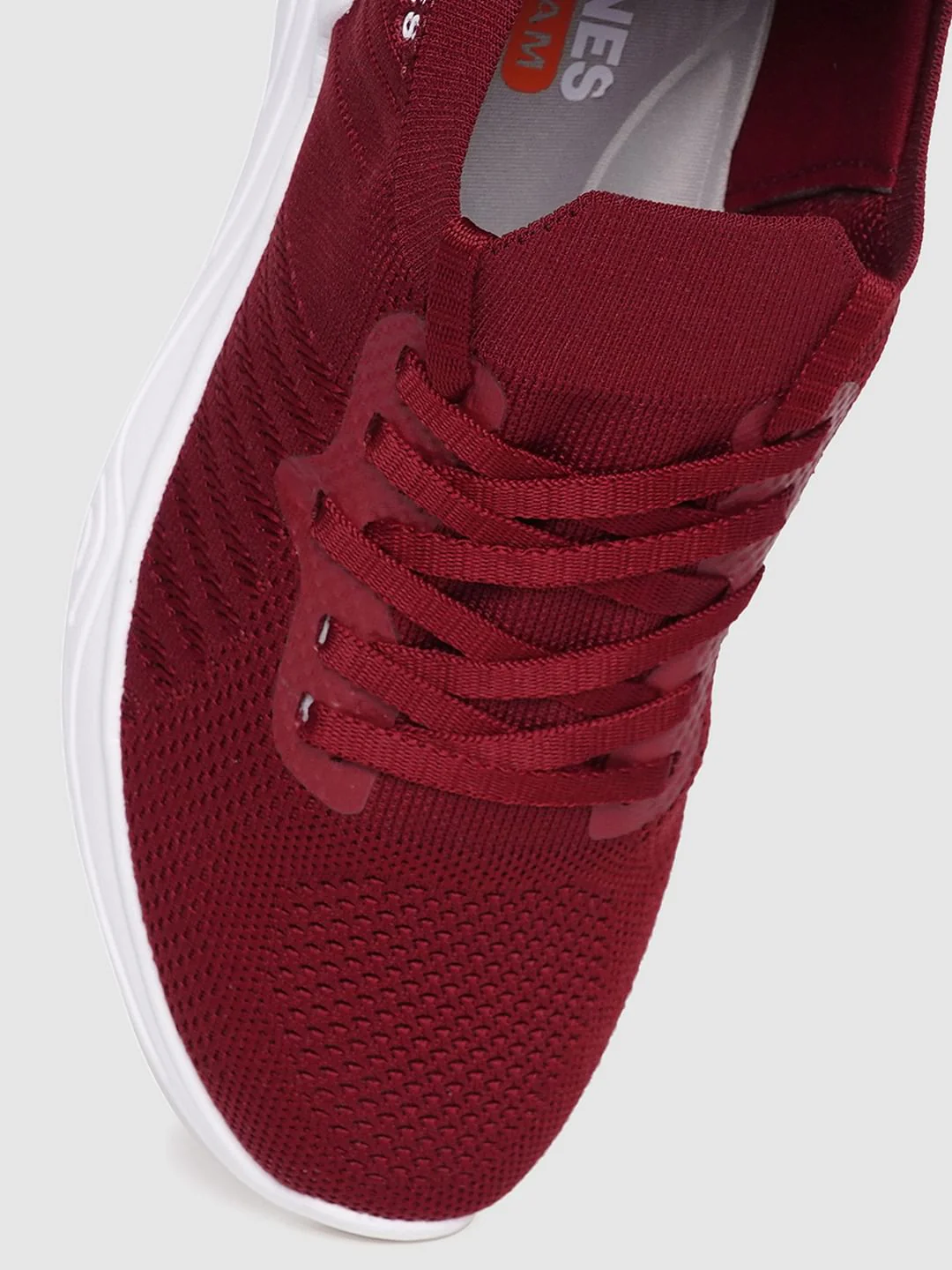 Red Logo Print Lace Up Sneakers - Image 5