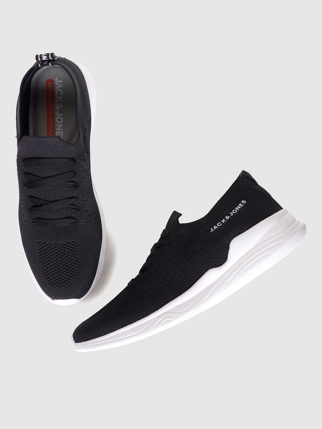 Black Logo Print Lace Up Sneakers - Image 2