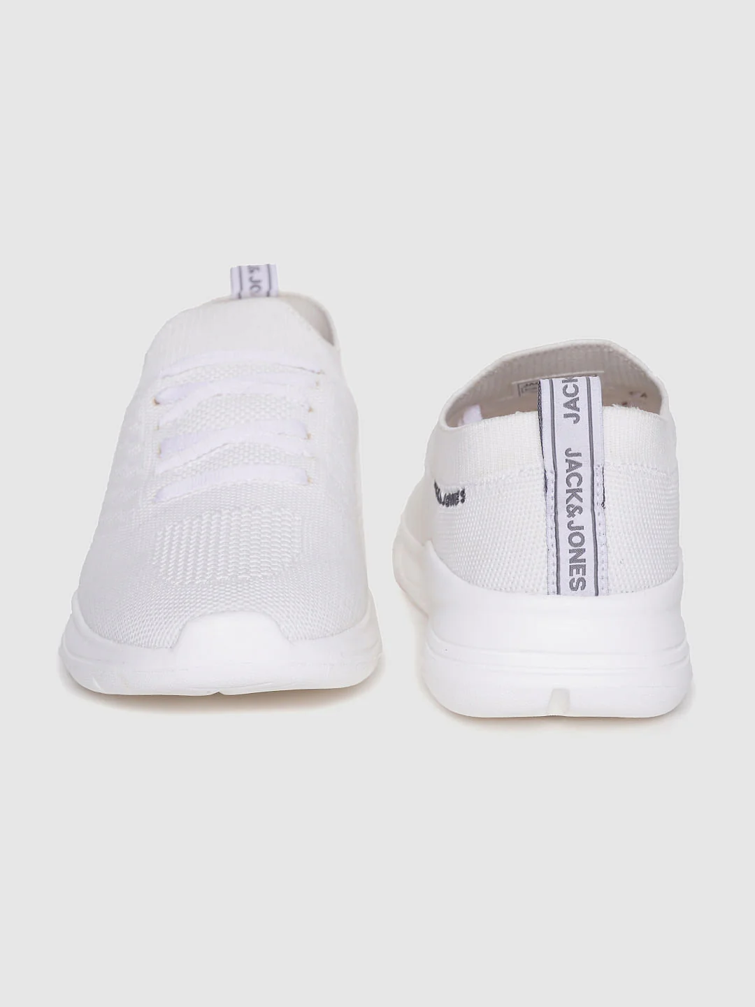 White Logo Print Lace Up Sneakers - Image 3