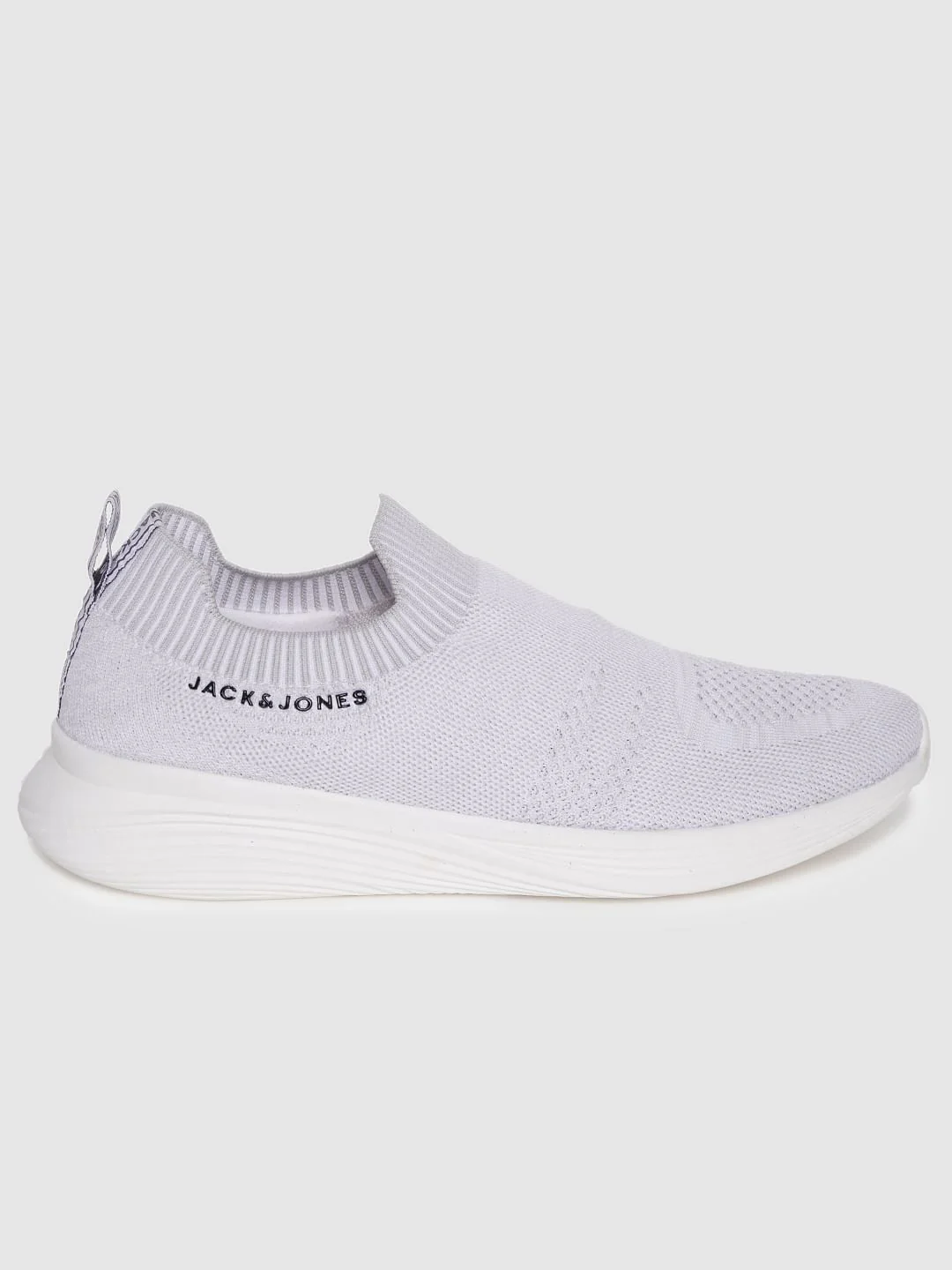 White Self-Design Slip On Sneakers - Image 2