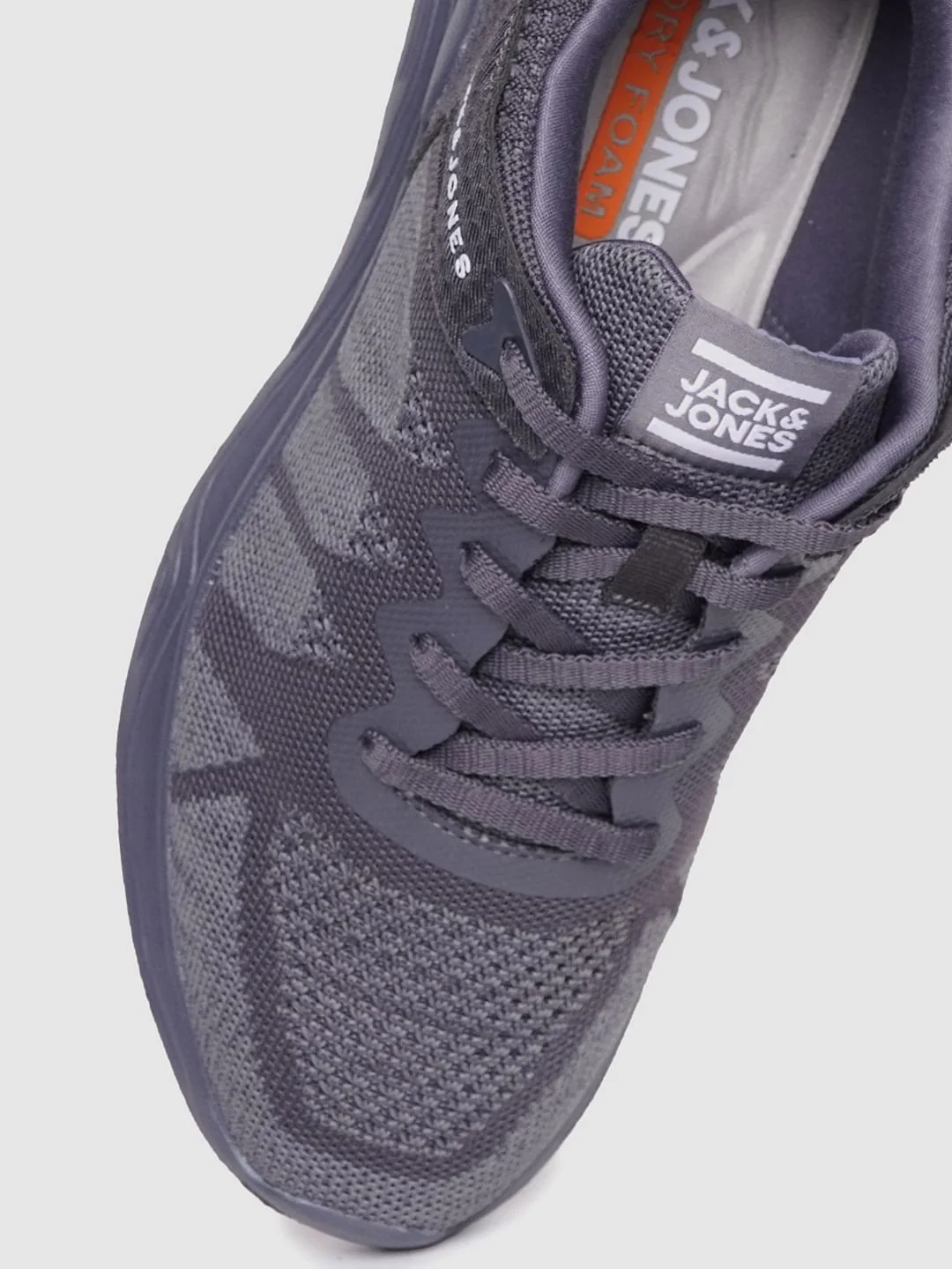 Grey Self-Design Lace Up Sneakers - Image 5